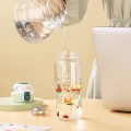 Miniatyrbild 5 av 5: 420 ML enkel flip-top glaskopp, bärbar blomtekopp, White
