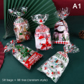 Miniatyrbillede 5 af 8: 50 stk. julegodteposer i plast Julekager gaveposer A5 onesize