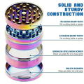 Miniatyrbilde 4 av 6: Rainbow Herb Mills 4 deler sinklegering Pollen Krydderkvern 40mm 1.5inch