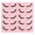 Miniatyrbild 1 av 11: Halvfransar Naturligt utseende Wispy Cat-Eye Ögonfransar 3D lösögonfransar Fluffy-Soft 10 Par Faux Mink Fake Lashes Sets I
