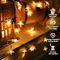 Miniatyrbillede 3 af 5: 2 Pakke 6M 40 LED Julelys Batterier LED Varm Hvid