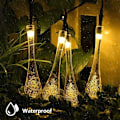 Miniatyrbild 4 av 5: 30 LED 6,5 m Solar String Lights för utomhusträdgård 8 lägen, vatten