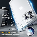Miniatyrbild 4 av 8: Miracase Glass Series Designad för iPhone 14 Pro Max Case 6,7 tum, [2023 Upgrade] Bumper Case med inbyggd 9H härdat glas Scr Matte Clear