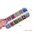 Miniatyrbild 2 av 9: 8g Nail Art Glitters Snowflake Paljetter Rainbow Laser Nail CBH