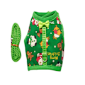 Miniatyrbillede 6 af 11: Kanin Veste Små Kæledyr Dyr Sele Snor Sæt Flugtsikker Sød Julekostume Rød/Grøn til Hamstermus Marsvin Red L