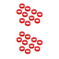 Miniatyrbilde 1 av 5: 1/2/3/5 10x Barber Frisør Saks Fingerring Red 10 pcs 2PCS
