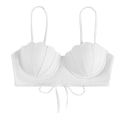 Miniatyrbild 1 av 11: Dam Bikinitopp Push Up Swim Top Bygel Baddräkt Topp Vadderad baddräkt endast White M