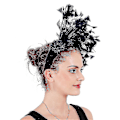 Miniatyrbillede 2 af 5: Kvinder Sort Fjer Pandebånd Fascinator Til Maskerade Karneval Fest