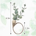 Miniatyrbillede 2 af 5: Servietringe Sæt med 6 Rustik Eukalyptus Træ Servietringe Boho Leaf Wood Bead