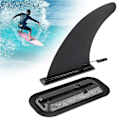 Miniatyrbild 1 av 5: 8 tums avtagbar Universal Surfboard Sup fena med fenbas, löstagbar Center Fin Stand Up Paddle Board