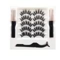 Miniatyrbild 11 av 11: Magnetiska ögonfransar och eyeliner Kit 5 par naturligt utseende lösögonfransar med magnetisk eyeliner pincett Lätt att applicera 4