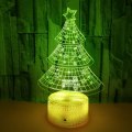 Miniatyrbild 2 av 6: Julgran 3D nattljus, 7 färger som ändras med fjärrkontrollen