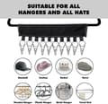 Miniatyrbillede 3 af 5: Hat Organizer til baseballkasketter, hatteholder til skab med 10 store holderclips, tilbehør (2-pak) sort