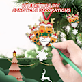 Miniatyrbild 4 av 5: Julgranshängande prydnad, julälg julgransprydnader, familjedekor julgran DIY-namn