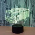 Miniatyrbillede 2 af 5: Nyt 3D natlys Brandbekæmpelsesillusionslampe med fjernbetjening 16 farver Skift fødselsdagsdekor Gaver til brandmandsbørn Stil 18
