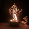 Miniatyrbillede 1 af 7: Spilkarakter 3D Illusion Lampe 16 farver LED Næsten