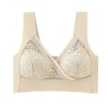 Miniatyrbild 1 av 5: Dam Bralette Push-up BH Sömlösa Vestee Spetsunderkläder Apricot XXL