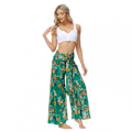 Miniatyrbillede 2 af 9: AVEKI Print Elastiske højtaljede Flare Leg Bell Bottom Bukser, FKBB009, S