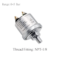 Miniatyrbillede 1 af 5: Motorolietrykssensor med måleområde 0~5 bar /0~10 bar passende til bilbåd olietryksmåler M10 & NPT-1/8 5 Bar NPT1-8