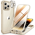 Miniatyrbild 1 av 8: Miracase Glass Series Designad för iPhone 14 Pro Max Case 6,7 tum, [2023 Upgrade] Bumper Case med inbyggd 9H härdat glas Scr Bean Yellow