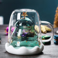 Miniatyrbillede 3 af 4: 50 ml glaskop dobbeltlag juletræsform højt borosilikatglas Varmebestandig kaffekrus køkkenredskaber 2