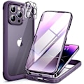 Miniatyrbild 1 av 8: Miracase Glass Series Designad för iPhone 14 Pro Max Case 6,7 tum, [2023 Upgrade] Bumper Case med inbyggd 9H härdat glas Scr Noble Purple