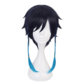 Miniatyrbild 2 av 5: IC Spel Genshin Impact Venti Gradient Blue Cosplay Wig Braided Syn Black one size