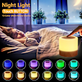 Miniatyrbillede 2 af 5: 360° Mini Flerfarvet sengelampe, genopladelig natlampe med T