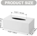 Ren Vit Modern 25*14*9.5cm Läder Vävnadslåda