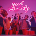 Miniatyrbild 4 av 5: 1st Good Vibes Only Neonskylt Rosa USB LED-ordljusskylt Neon S