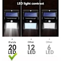 Miniatyrbild 4 av 4: Utomhussolljus, [4-pack] 20 led vattentät utomhussolljus med rörelsesensor, soldrivna utomhuslampor