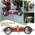 Miniatyrbillede 3 af 11: Vindmølle Have Vindsnurra Bil Racer Vind Metal Party Festival Orn white one-size