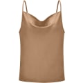 Miniatyrbilde 4 av 5: Basic dame linne dame V-hals camisole Silkeaktig løs ermeløs