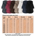 Miniatyrbillede 2 af 3: Dame Dobbelt Varm Hætte Frakke Lang Pels Cardigan Overtøj Jakke White 6XL