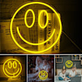 Miniatyrbild 1 av 7: LED Smile Face Neonskylt Väggdekor USB Nattljusskyltar Barn