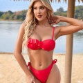 Pikkukuva 2 / 5: Naisten kaksiosainen uimapuku Seksikäs uima-asu Halter String Triangle Bikini Setit (FMY)
