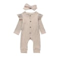 Miniatyrbilde 1 av 4: Baby Vår Høst Klær - Nyfødt Baby / Ribbestrikkede Klær Beige 18M