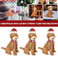 Miniatyrbillede 2 af 6: Goldendoodle Jul LED Lysende Fluffy Doodle Hund Dekoration