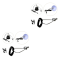 Miniatyrbillede 3 af 5: 1/2/3 metal reptil varmelampe klemme fixture varmestøtte base 2Set