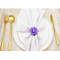 Miniatyrbild 6 av 6: Hollow Out Flower Napkin Rings Set of 20 for Wedding Party Holiday Banquet Christmas Dinner Delicate Serviette Buckles Decor Favor () Purple