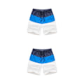 Pikkukuva 1 / 5: 1/2/3/5 Hengittävät ja tyylikkäät miesten shortsit - kesään Blue and Dark Blue XXL,1 2PCS