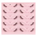 Miniatyrbild 1 av 11: Halvfransar Naturligt utseende Wispy at-Eye Ögonfransar 3D lösögonfransar Fluffy-Soft 10 Par Faux Mink Fake Lashes Sets C
