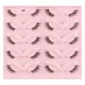 Miniatyrbilde 1 av 11: Halvvipper Naturlig utseende Wispy at-Eye Øyevipper 3D Løsvipper Fluffy-Soft 10 Par Faux Mink Fake Lashes Sett C