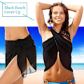 Miniatyrbilde 5 av 5: 2 stk. Beach Wrap Sarong, Svart Hvit Halv Beach Cover Up Saronger Og Wraps