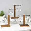 Miniatyrbild 8 av 11: Hydroponisk Transparent Glas Vas Planter Träram Blomma Va C One-size