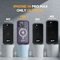 Miniatyrbild 8 av 8: Miracase Glass Series Designad för iPhone 14 Pro Max Case 6,7 tum, [2023 Upgrade] Bumper Case med inbyggd 9H härdat glas Scr Noble Purple-B