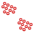 Pikkukuva 3 / 5: 1/2/3/5 10x Parturi-Kampaaja Sakset Sormirengas Red 10 pcs 2PCS
