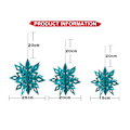 Miniatyrbild 3 av 3: 3D Snowflake Ornament Paper Hängande Snowflake med rep för silver