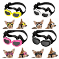 Miniatyrbillede 11 af 11: Små Hunde Solbriller Goggles GUL yellow