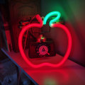 Miniatyrbilde 1 av 5: Epleformede neonskilt Neonlys LED for veggdekor Gaming Zone